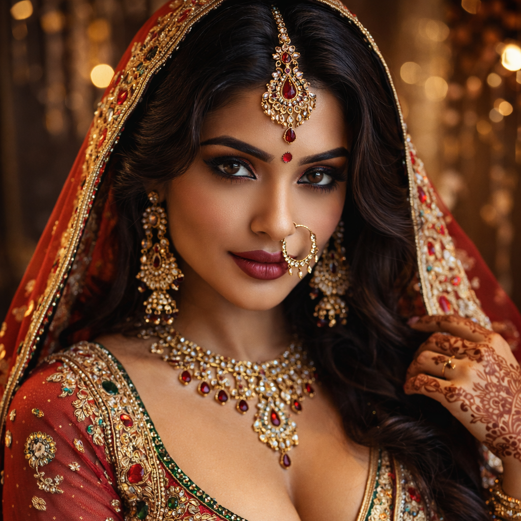 beautiful indian woman ai